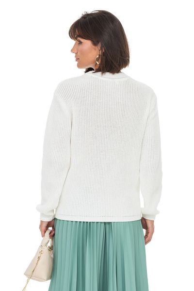 Cotton women's sweater. Color: Milk