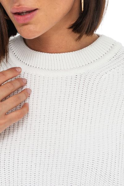 Cotton women's sweater. Color: Milk