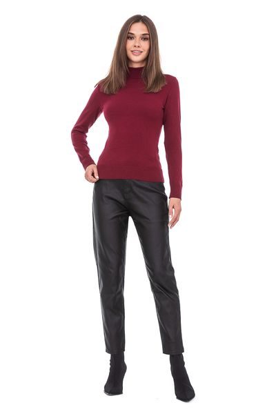 Women's cashmere and viscose turtleneck  Color:  Burgundy